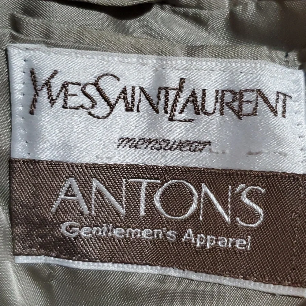 Yves Saint Laurent grey striped blazer suit jacket